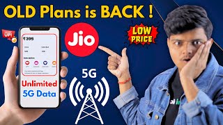 Jio Old Plans Back with Unlimited 5G Data [upl. by Eanore]