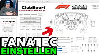 F1 2021 FANATEC Clubsport Formula 25X EINSTELLUNGEN F1 2021 Lenkrad Settings Tutorial Deutsch [upl. by Gert]