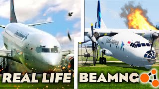 Real Airplane Crashes Recreation in BeamNG Drive 5 [upl. by Erimahs182]