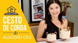 ⭐ DIY CESTO ORGANIZADOR DE CORDA DE ALGODÃO MUITO SIMPLES [upl. by Sandell]