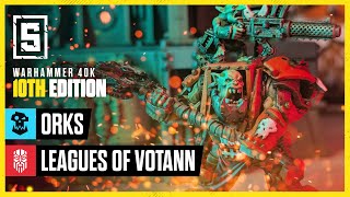 Orks vs Leagues of Votann  Warhammer 40k Battle Report [upl. by Naleag]