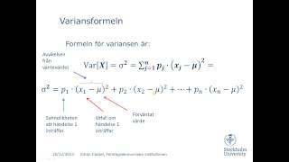 Varians och standardavvikelse [upl. by Gies241]