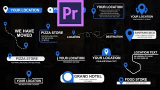 15 Location Titles Premiere Pro MOGRT [upl. by Neetsirk]