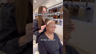 Beautiful Hair in 1 min gluelesswig gluelesswiginstall wigtutorial glueless hairtransformation [upl. by Acinorav]