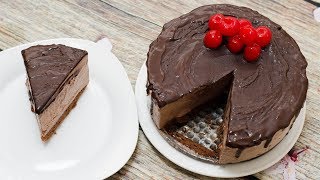 CHOCOLATE ICE CREAM CAKE l EGGLESS amp WITHOUT ICE CREAM MACHINE [upl. by Ytisahcal955]