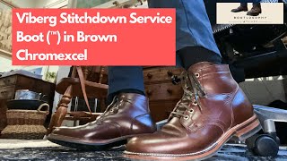 Viberg Stitchdown Service Boot™ in Classic Brown Chromexcel [upl. by Adnilim297]