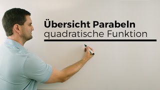 Parabeln quadratische Funktionen allgemeine Formeln Übersicht  Mathe by Daniel Jung [upl. by Chaunce425]