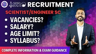 ISRO Recruitment  Scientist Engineer SC  Complete Information ℹ️ [upl. by Thirion627]