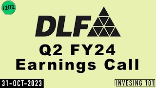 DLF Limited Q2 FY24 Earnings Call  DLF Limited Concall  2024 Q2 Results [upl. by Matti]