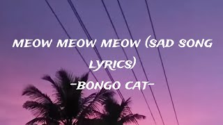 Meow meow meow meow sad song Lyric video [upl. by Anaitat841]