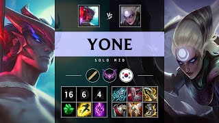 Yone Mid vs Diana Triple Kill Godlike  KR Master Patch 1420 [upl. by Orson]