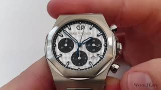 Girard Perregaux Laureato Chronograph handson with slow motion [upl. by Akeemahs815]