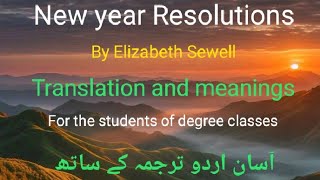 New year Resolutions with full translation and meanings 🌹🌹❤️❤️ [upl. by Hnacogn]