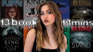 reviewing every Stephen King book i read in 1min each 🧛🏻‍♀️🪓 [upl. by Kalvn]