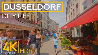 Düsseldorf Relaxing City Walking Tour in 4K HDR  Exploring Cities of Germany [upl. by Groeg]