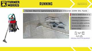 Turner Morris Upholstery amp Carpet Cleaner 220V 35L Tank [upl. by Madge260]