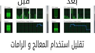 حل مشكلة وصول المعالج للحد الأقصى cpu usage 100 وتقليل استخدام الرامات [upl. by Leoline]