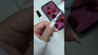 Tutorial semipermanente 🍒 unghie nails nailart nailtutorial dualform manicure nailinspo [upl. by Mommy]