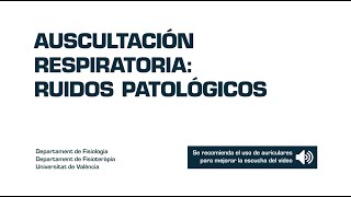 Auscultación respiratoria ruidos patológicos [upl. by Vasti]