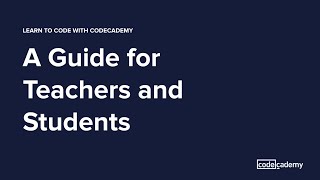 Learn from Home with Codecademy Guide for Teachers and Students [upl. by Navets]