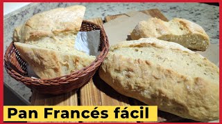 Pan francés casero Pan francés receta original Como hacer pan fácil y rapido [upl. by Rann]