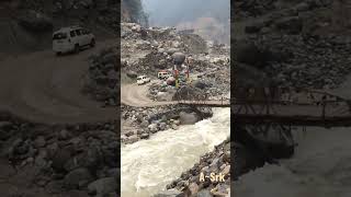 Temporary wooden bridge over “Teesta River”Chungthang [upl. by Noral661]