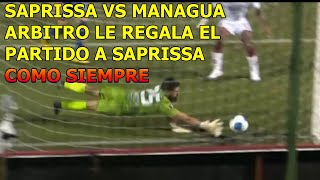 Saprissa vs Managua 32 GOLES COLUMBIA LINEA REGALA EL PARTIDO [upl. by Nivonod746]