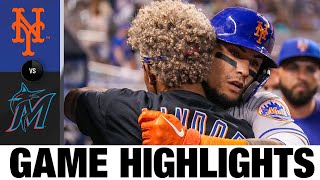 Mets vs Marlins Game Highlights 8421  MLB Highlights [upl. by Weigle144]