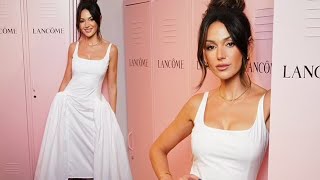 quotMichelle Keegan Stuns in Plunging White Dress at Lancôme Eventquot [upl. by Gamal488]