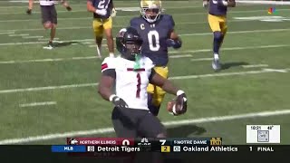 NIU football uses luck of the Irish to defeat Notre Dame [upl. by Onivag511]