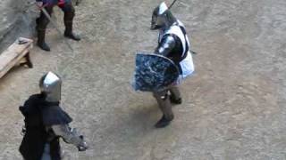 Medieval Knights Sword Fighting in Conwy Castle Wales UK [upl. by Haduj]