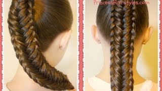 Twisted Edge Fishtail Braid Hair Tutorial [upl. by Aneehc586]