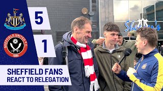 Sheffield United Fans REACT TO RELEGATION  Newcastle United vs Sheffield United nufc [upl. by Lled]