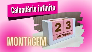 Montagem do calendário infinito feito em papel [upl. by Yarised210]