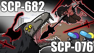 SCP682 vs SCP076 SCP  Containment Breach 0 EP2  Among Us Animation [upl. by Waly792]