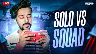 SOLO VS SQUAD BGMI CHALLENGES 🔥 BGMI LIVE shortsfeed shortslive bgmilive [upl. by Agnesse]