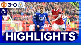 Leicester Lose In Manchester  Manchester United 3 Leicester City 0  Premier League Highlights [upl. by Hurless591]