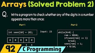 Arrays in C Solved Problem 2 [upl. by Llerref]