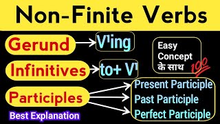 Present Participle Past Participle Perfect Participle  Gerund Infinitive ParticipleEnglish Grammar [upl. by Keavy260]