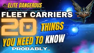 The Ultimate Guide to Fleet Carriers in Elite Dangerous Everything You Need to Know [upl. by Gisser246]