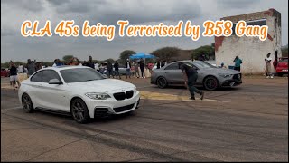 CLA 45s being Terrorised by B58 Power  M240i amp M140i  M240i vs CLA 45s  M140i vs CLA 45s [upl. by Bowes939]