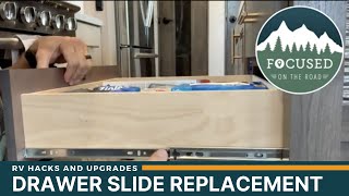 DIY RV Drawer Slide Replacement  Full time RV life how to [upl. by Barbey]