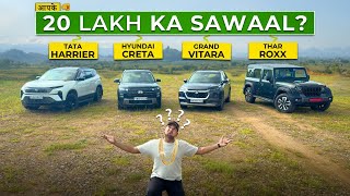 Thar Roxx Vs Harrier Vs Creta Vs Grand Vitara Comparison  Gagan Choudhary [upl. by Razid]