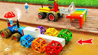 Diy tractor making mini Harrow Plowing Machine  diy mini Agriculture Planting Machine  HP Mini [upl. by Serene]