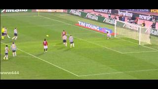 Buffon penalty save vs Roma 12122011 [upl. by Reinold]