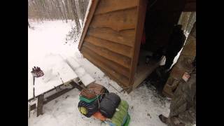 Winter Camping  Oil Creek Pennsylvania Jan 2014 [upl. by Ylatan233]