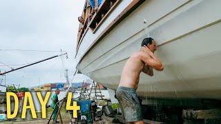 Wooden sailboat refit Thats not what a through hull is for — Sailing Yabá 172 [upl. by Noroj]