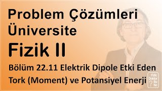 Üniversite Fizik II  Bölüm 2211 Elektrik Dipole Etki Eden Tork Moment ve Potansiyel Enerji [upl. by Mcgannon]