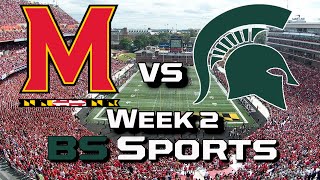 Maryland vs Michigan State College Football Week 2 LIVE REACTION AND ANALYSIS [upl. by Anilem]