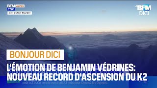 Alpinisme Benjamin Védrines établit un nouveau record dascension du K2 [upl. by Eciened]